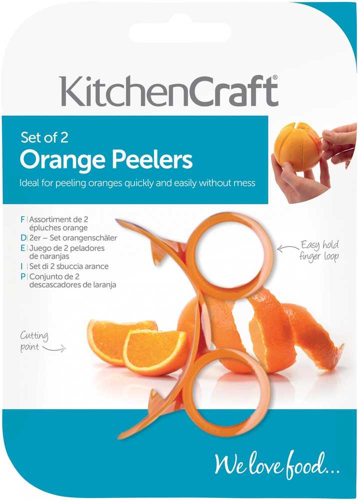 KitchenCraft Sada škrabek na pomeranče, 2 ks