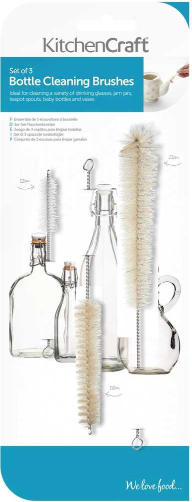 KitchenCraft Sada čistících kartáčů, 3 ks