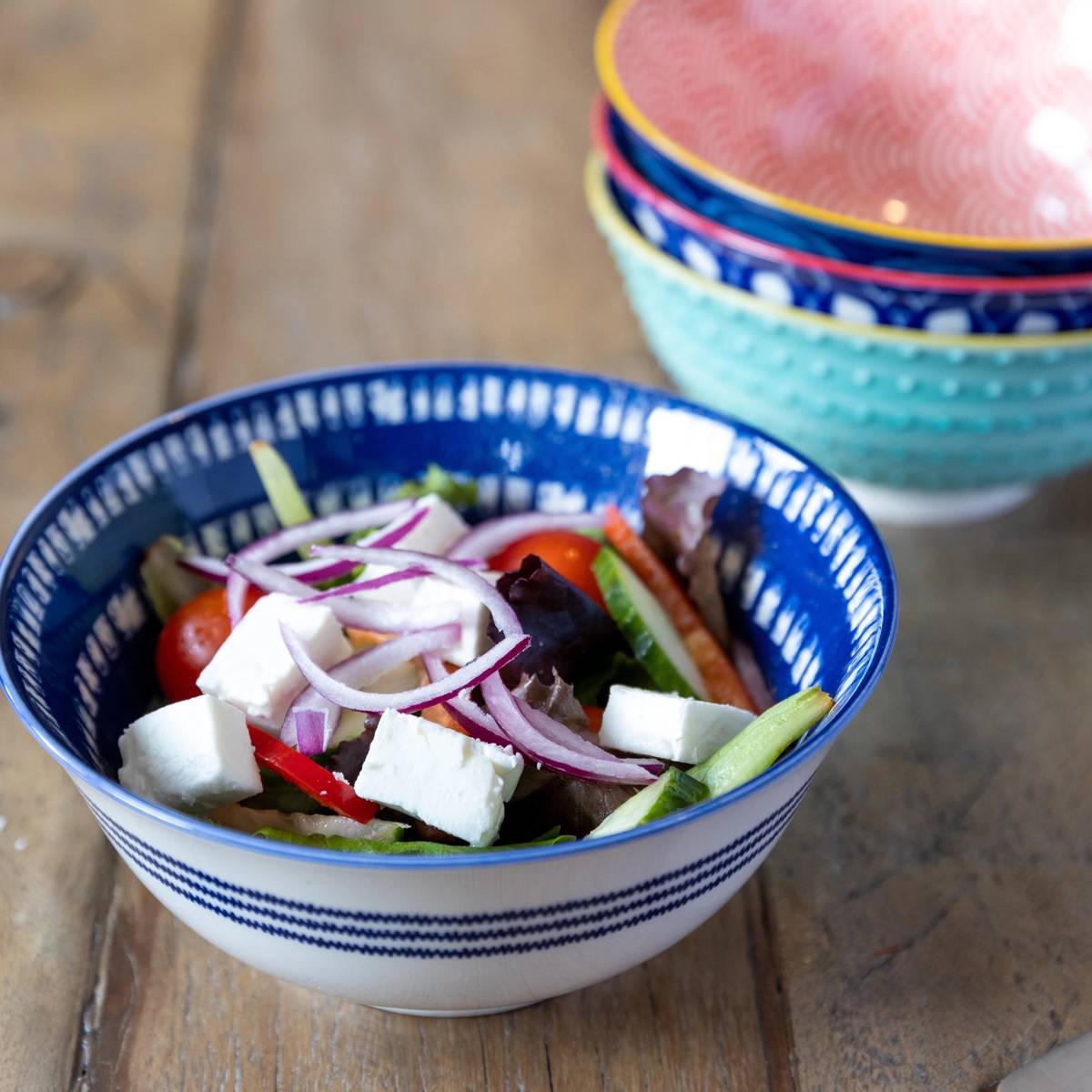 KitchenCraft Sada kameninových misek Blues, 4 ks, 15.5 cm x 7.5 cm