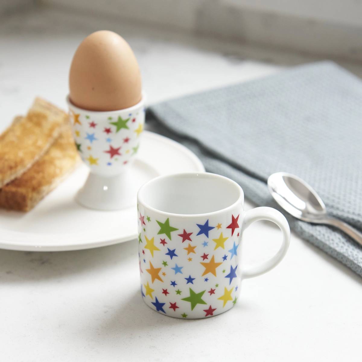 KitchenCraft Hrnek na espresso, 80 ml, motiv hvězdiček