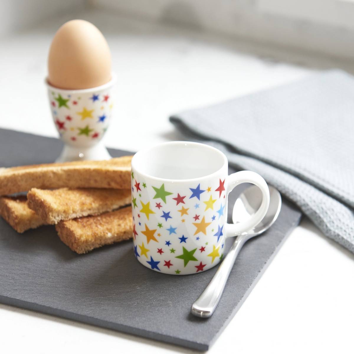KitchenCraft Hrnek na espresso, 80 ml, motiv hvězdiček