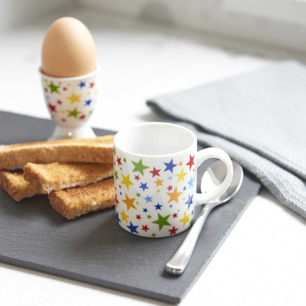 KitchenCraft Hrnek na espresso, 80 ml, motiv hvězdiček