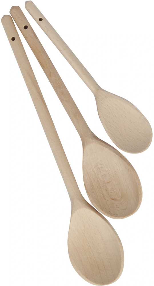 KitchenCraft Sada vařeček z bukového dřeva, 3 ks