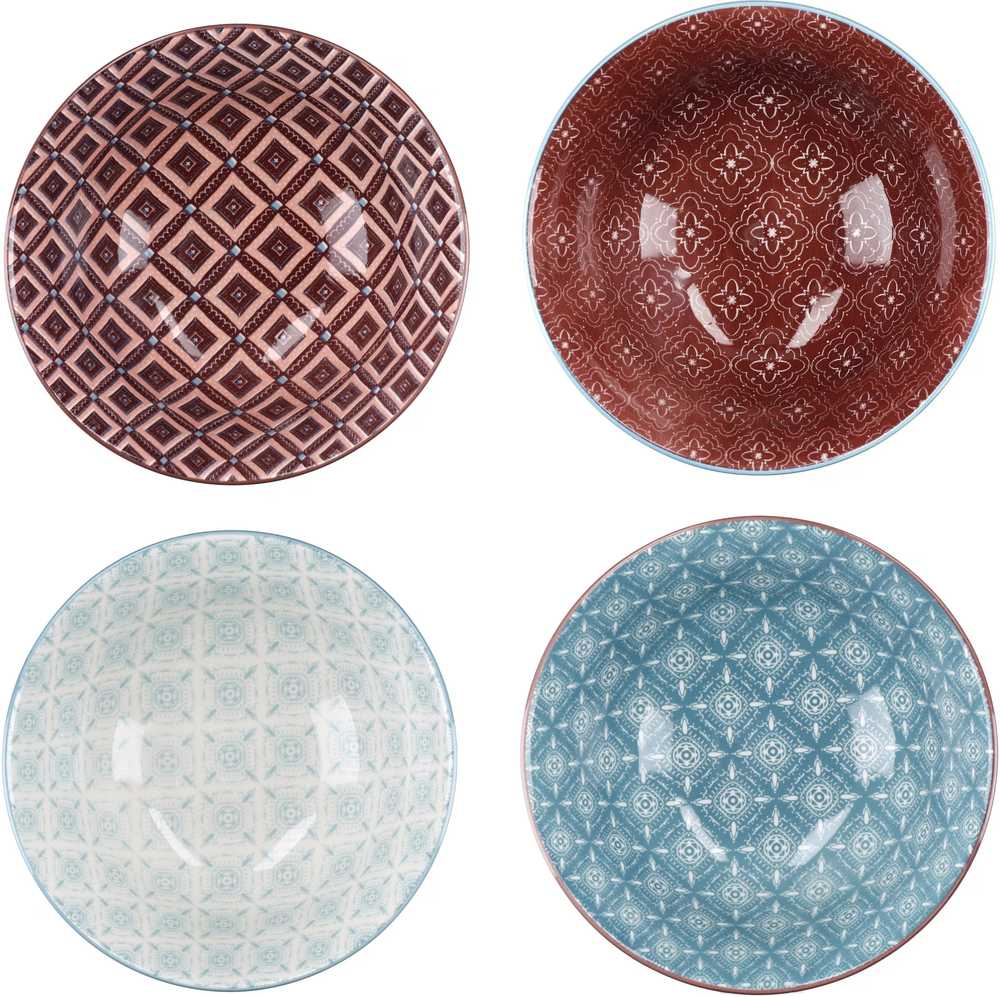 KitchenCraft Sada kameninových misek Vibrance, 4 ks, 15.5 cm x 7.5 cm