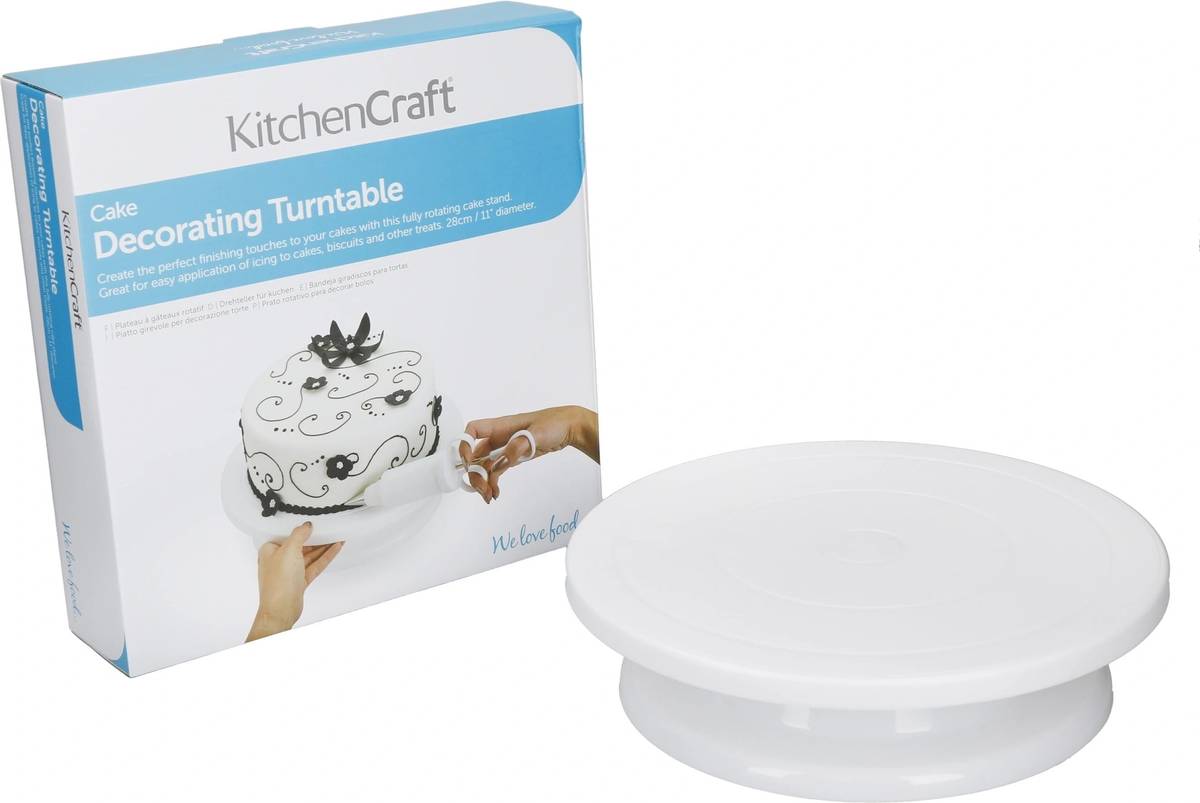 KitchenCraft Sweetly Does It Stojan na zdobení dortů, 28 cm
