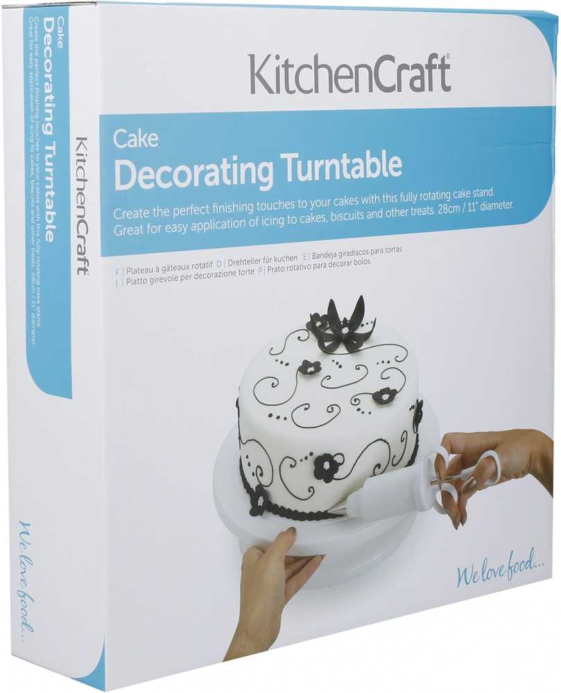 KitchenCraft Sweetly Does It Stojan na zdobení dortů, 28 cm