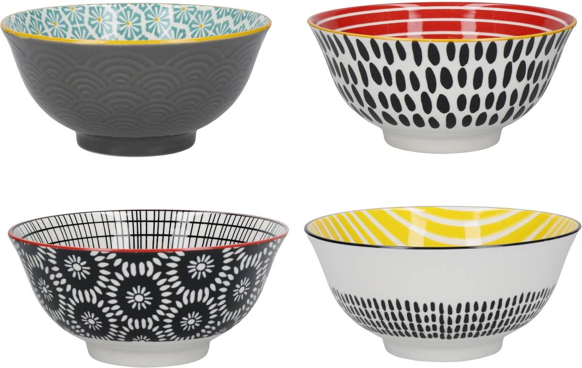 KitchenCraft Sada kameninových misek, 15.5 cm, 4 ks