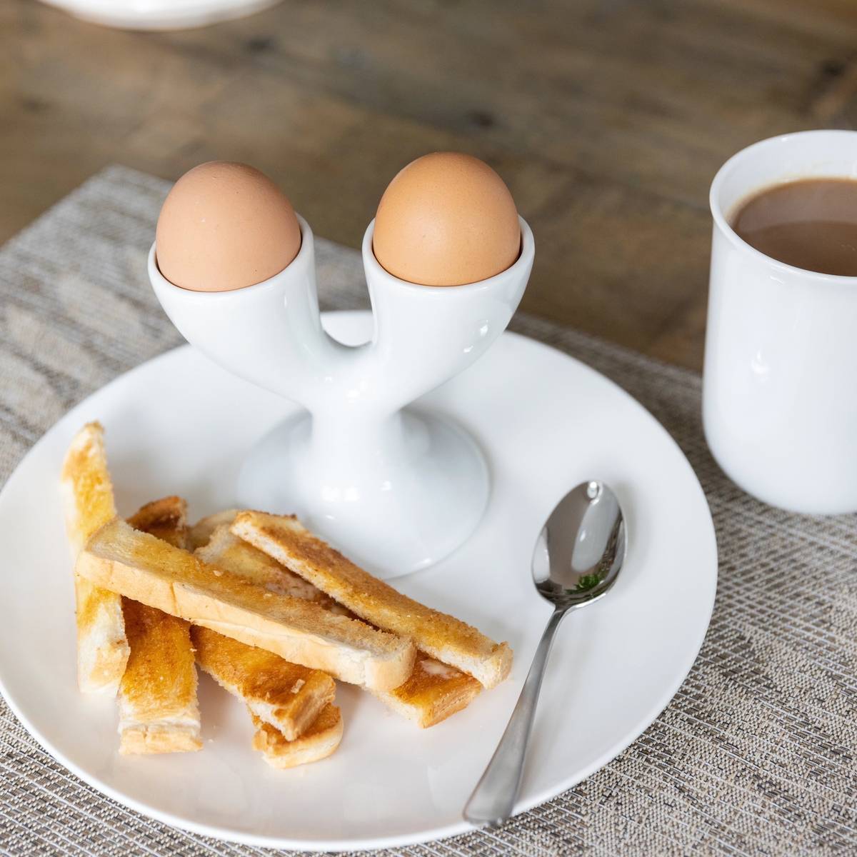 KitchenCraft Porcelánový dvojitý stojánek na vejce