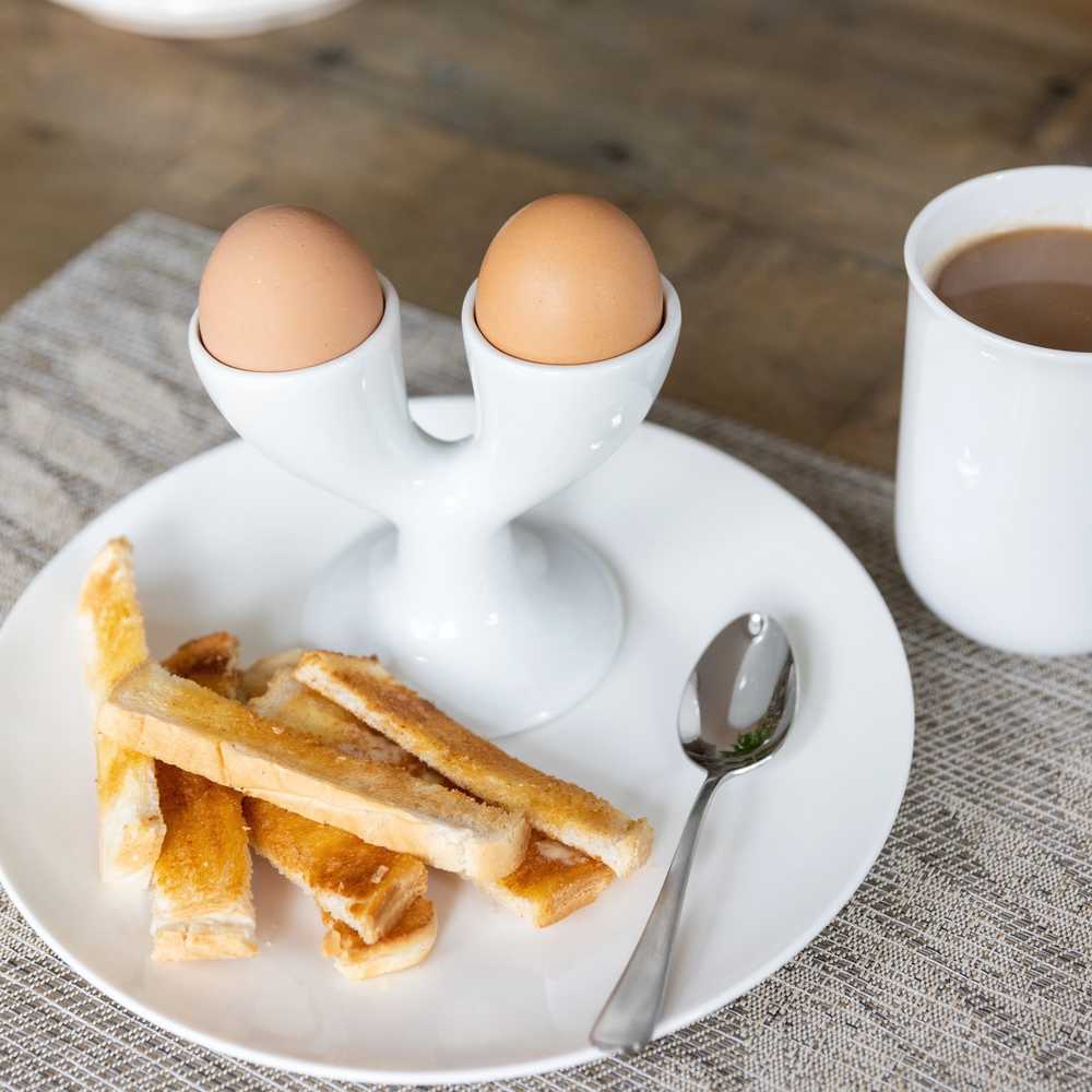 KitchenCraft Porcelánový dvojitý stojánek na vejce