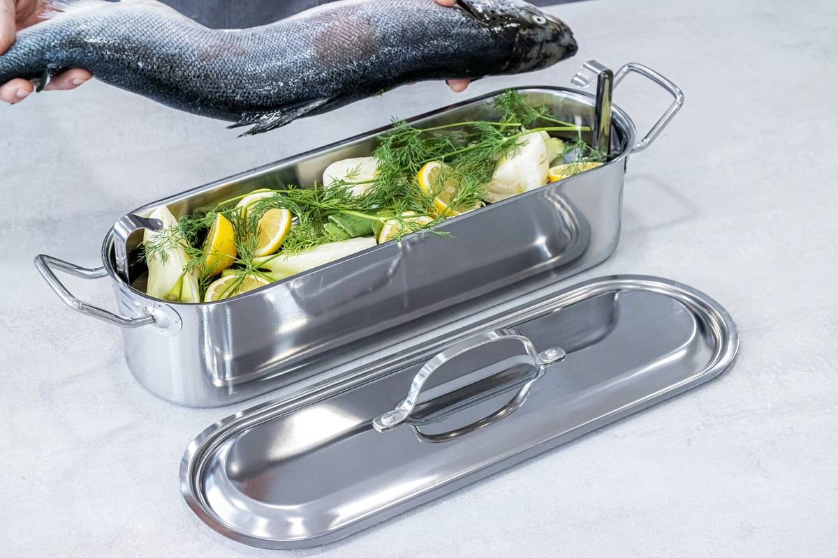 KitchenCraft Pekáč na ryby, 45 cm