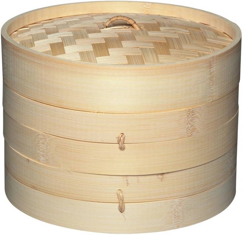 KitchenCraft World of Flavours Dvoupatrový bambusový napařovák, 20 cm