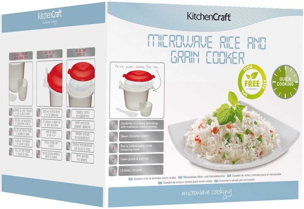 KitchenCraft Hrnec na rýži do mikrovlnné trouby, 1.5 l
