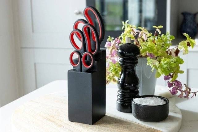 KitchenCraft Sada nůžek v bloku, 4 ks