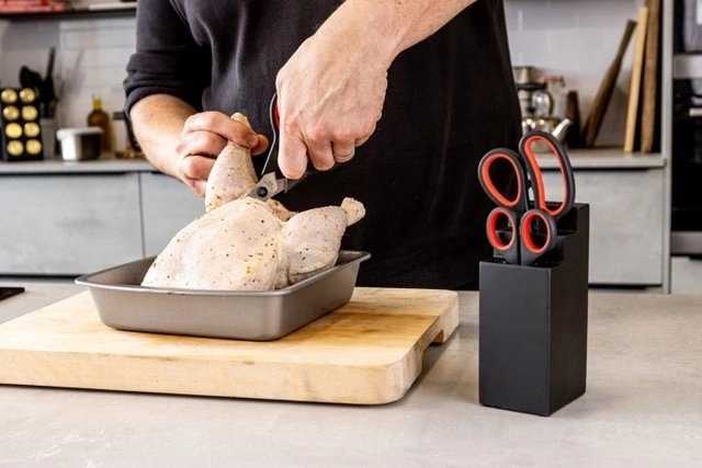 KitchenCraft Sada nůžek v bloku, 4 ks