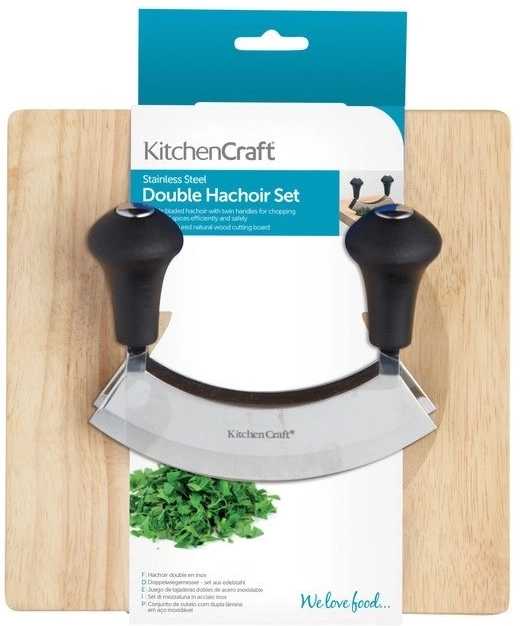 KitchenCraft Sada kolébky a prkénka na krájení bylinek