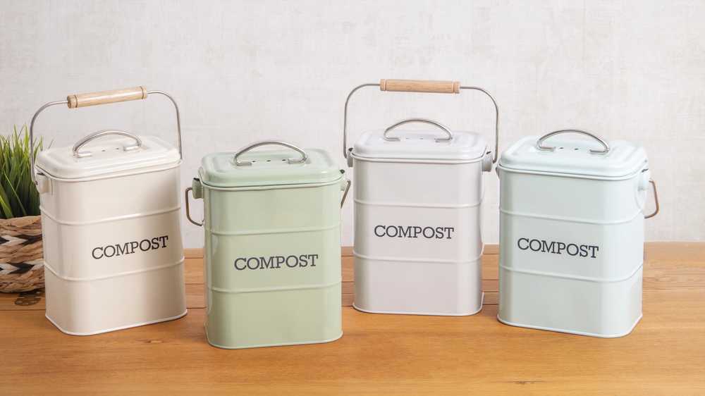 KitchenCraft Living Nostalgia Úložný box na kompost, krémová, 3 l