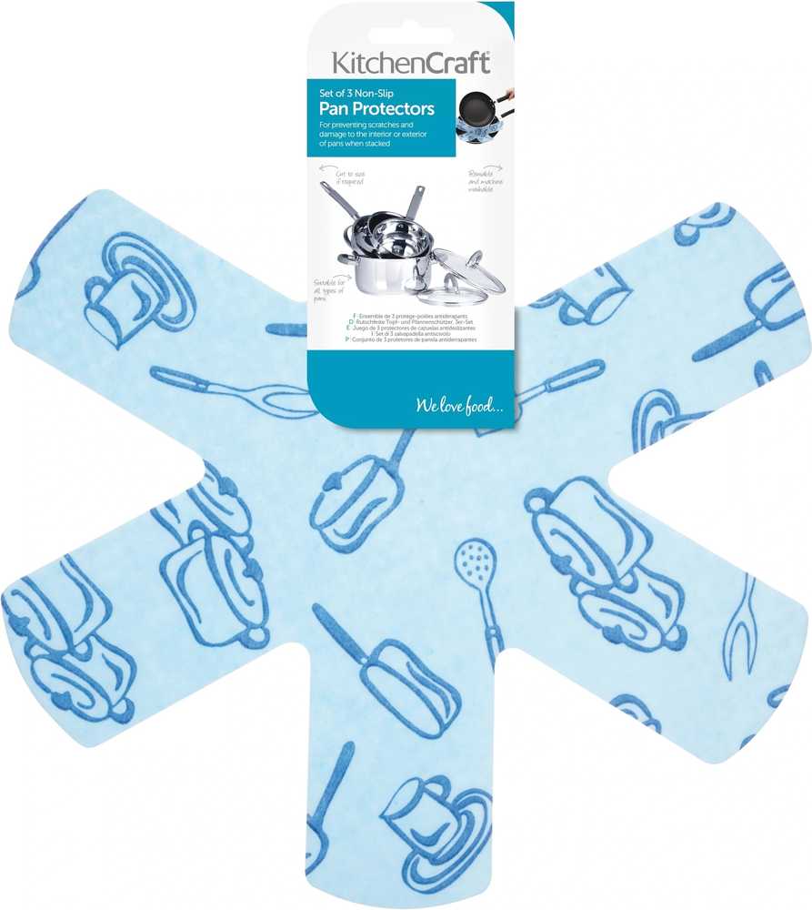 KitchenCraft Sada ochranných podložek mezi pánve, 38 cm, 3 ks