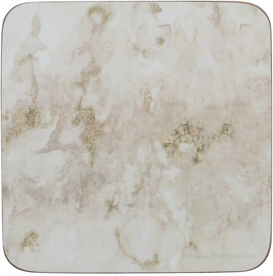 Creative Tops Sada podložek pod skleničky, 10.5 cm, Grey Marble Effect, 4 ks