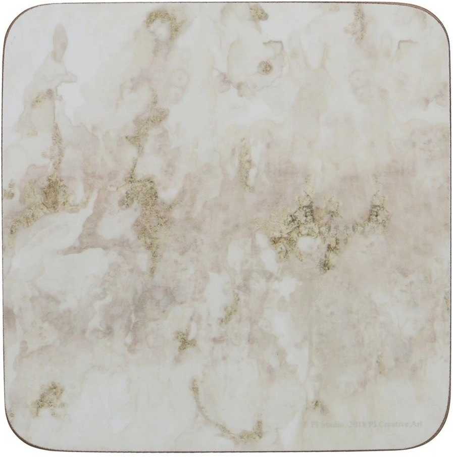 Creative Tops Sada podložek pod skleničky, 10.5 cm, Grey Marble Effect, 4 ks