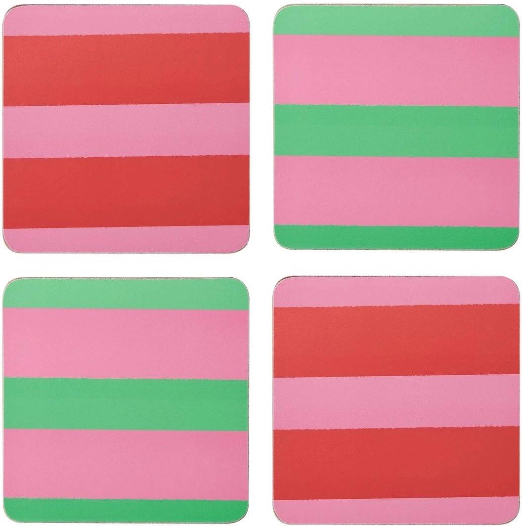 Creative Tops Sada podložek pod skleničky, 10.5 cm, Stripes, 4 ks