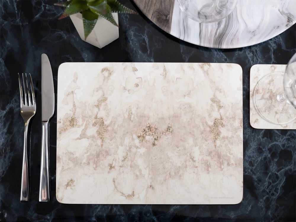 Creative Tops Sada prostírání, 30 x 23 cm, Grey Marble Effect, 4 ks