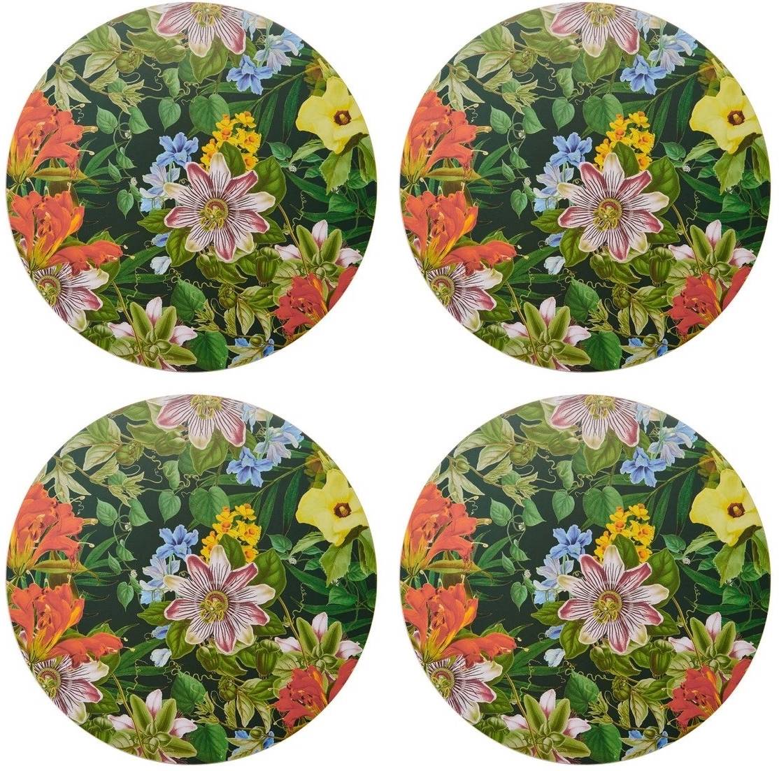 Creative Tops Sada prostírání, Round Tropical, 29 cm, 4 ks