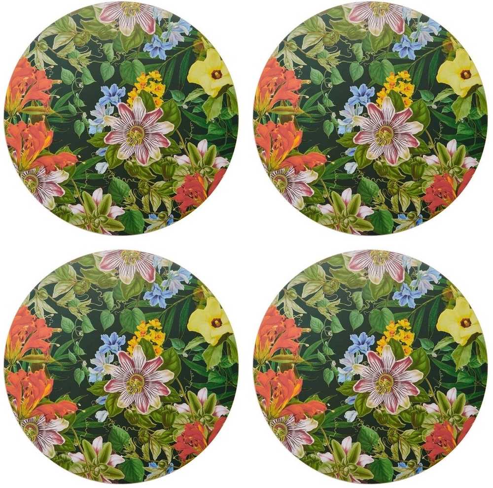 Creative Tops Sada prostírání, Round Tropical, 29 cm, 4 ks