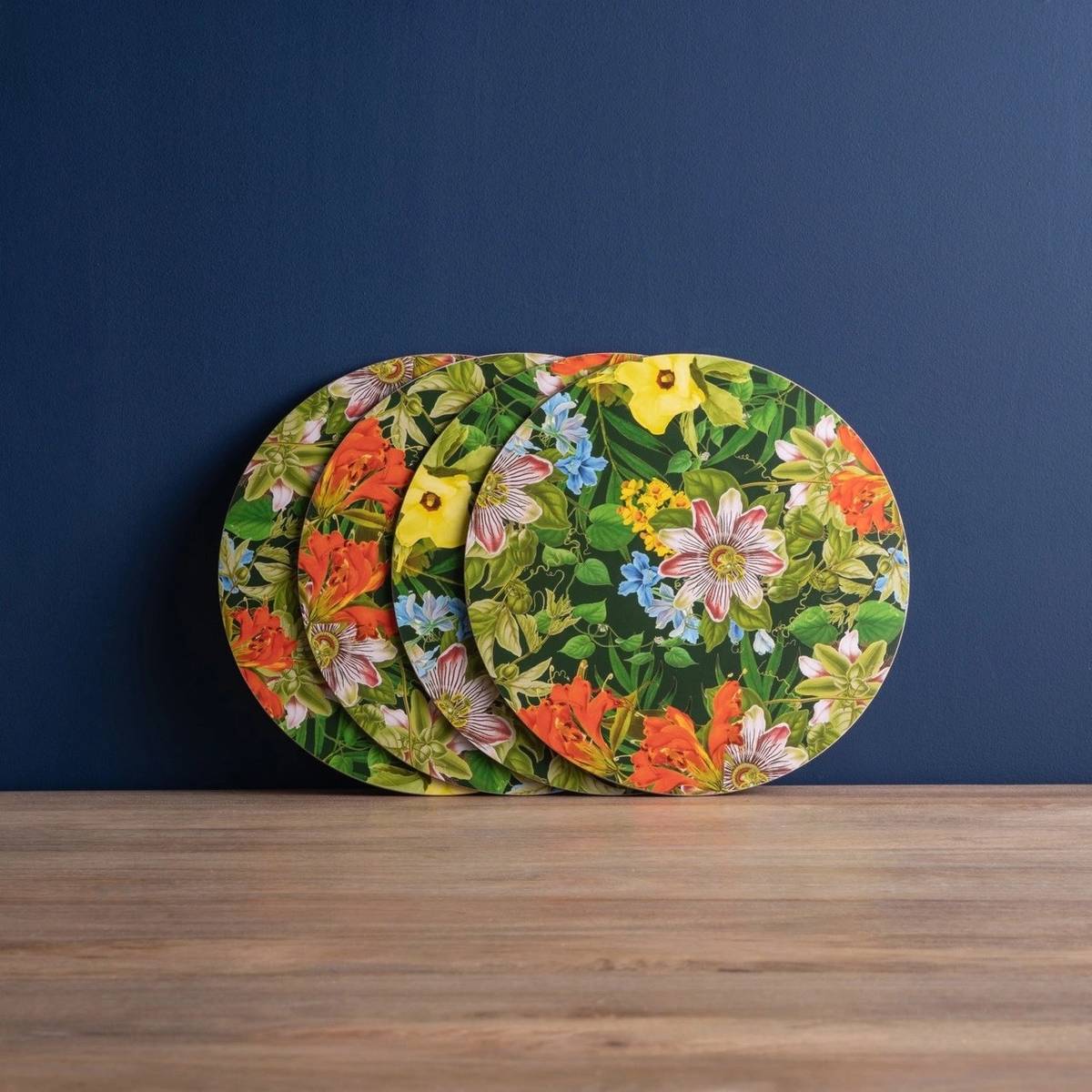 Creative Tops Sada prostírání, Round Tropical, 29 cm, 4 ks