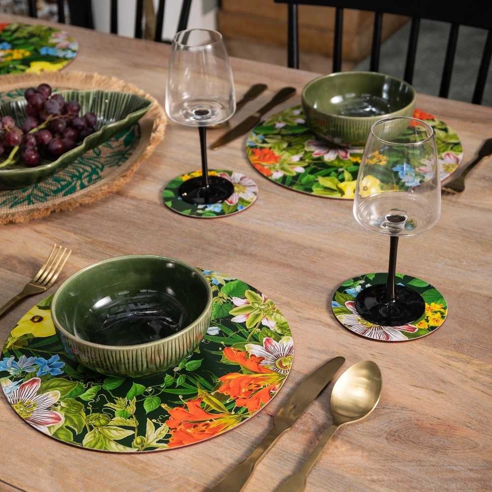 Creative Tops Sada prostírání, Round Tropical, 29 cm, 4 ks