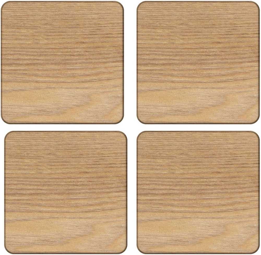 Creative Tops Sada podložek pod skleničky, 10.5 cm, Oak Veneer, 4 ks