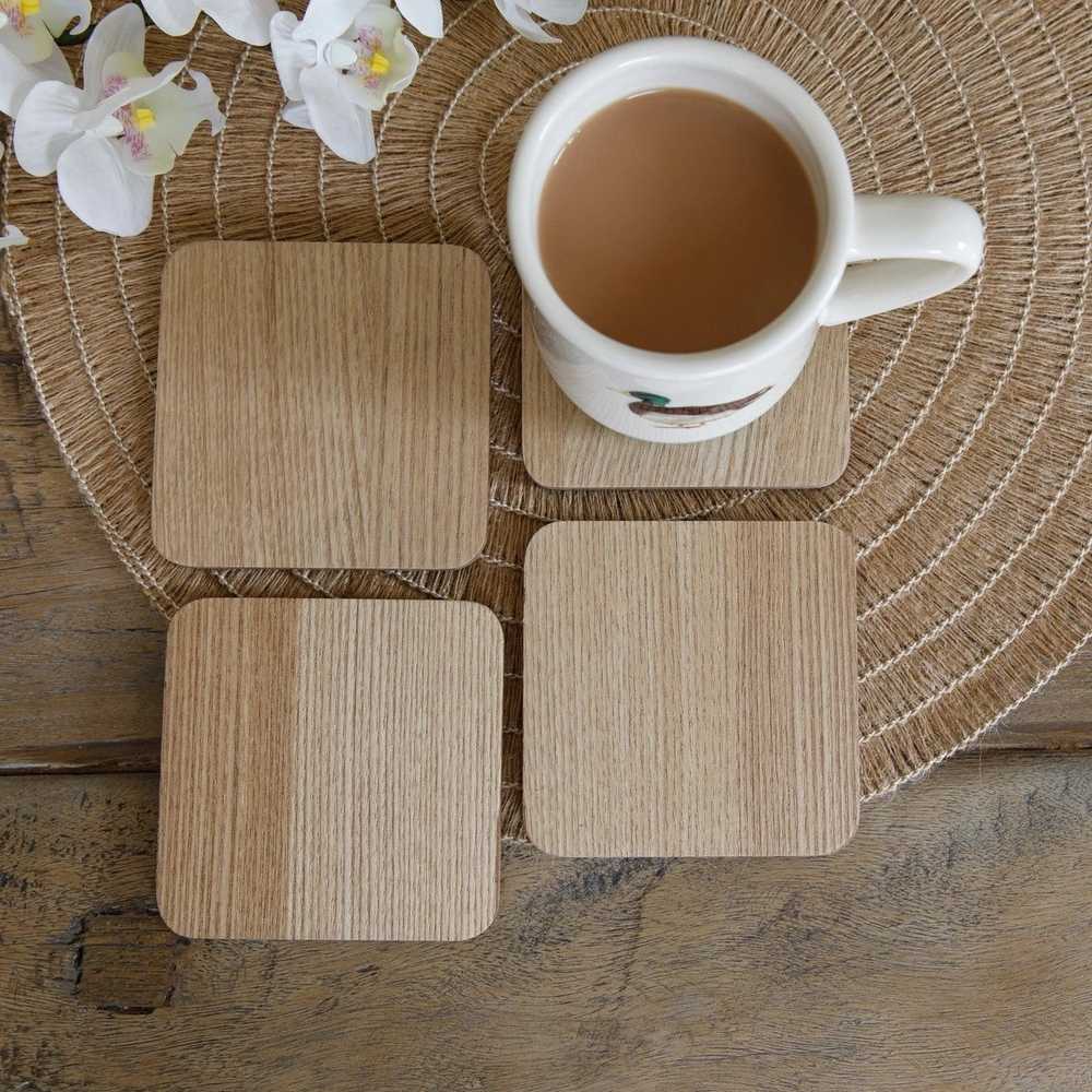 Creative Tops Sada podložek pod skleničky, 10.5 cm, Oak Veneer, 4 ks