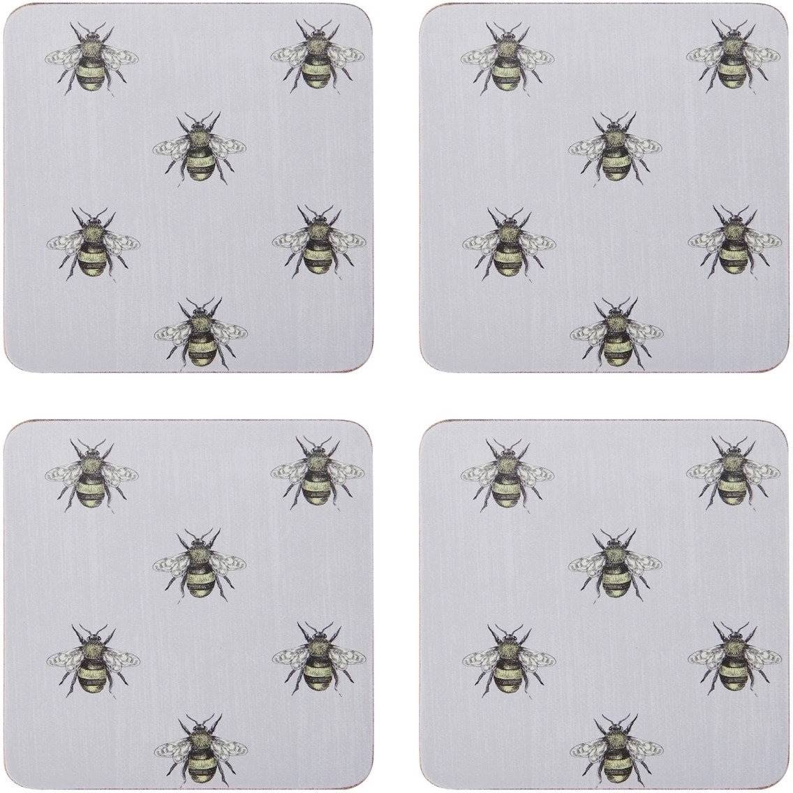 Creative Tops Sada podložek pod skleničky, 10.5 cm, Country Bee, 4 ks
