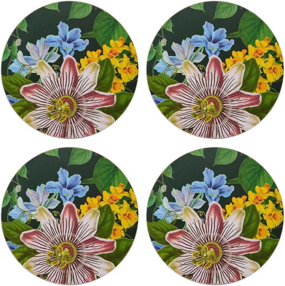 Creative Tops Sada podložek pod skleničky, 12 cm, Round Tropical, 4 ks