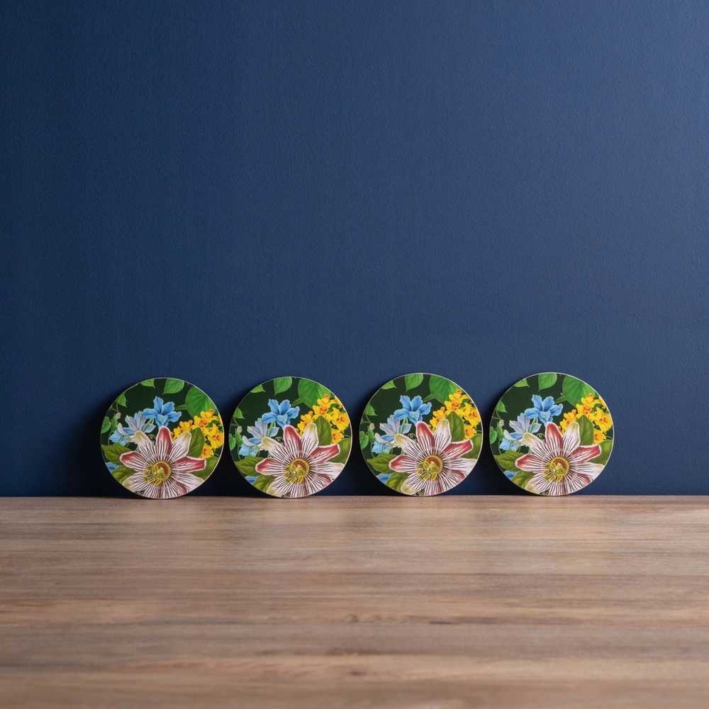 Creative Tops Sada podložek pod skleničky, 12 cm, Round Tropical, 4 ks
