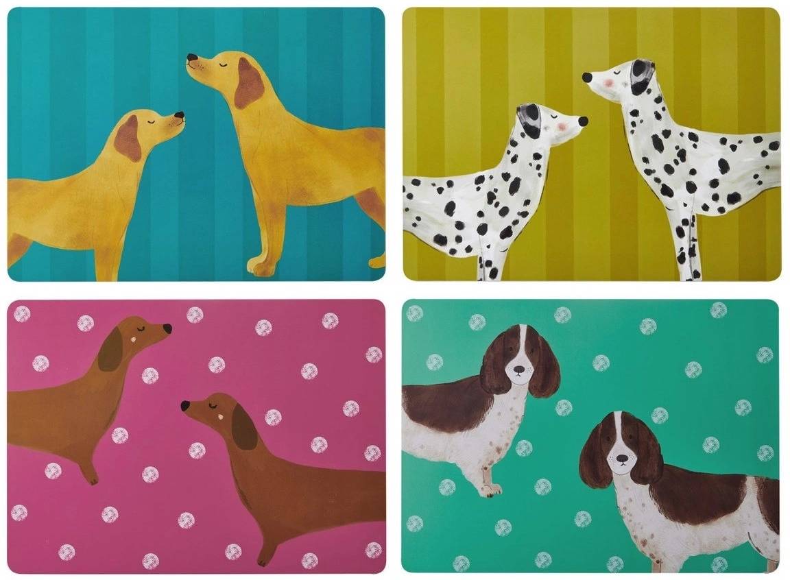 Creative Tops Sada prostírání, 40 x 29 cm, Dog, 4 ks