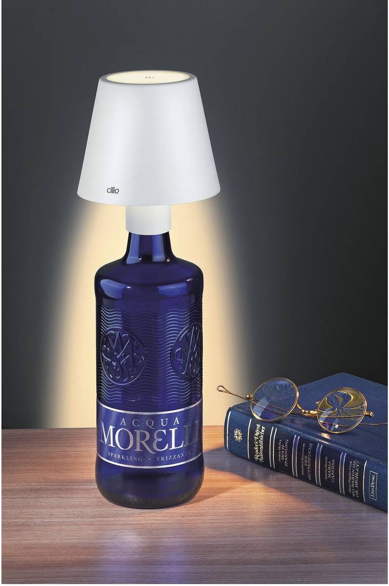 Cilio LED lampička na láhev Luce, bílá
