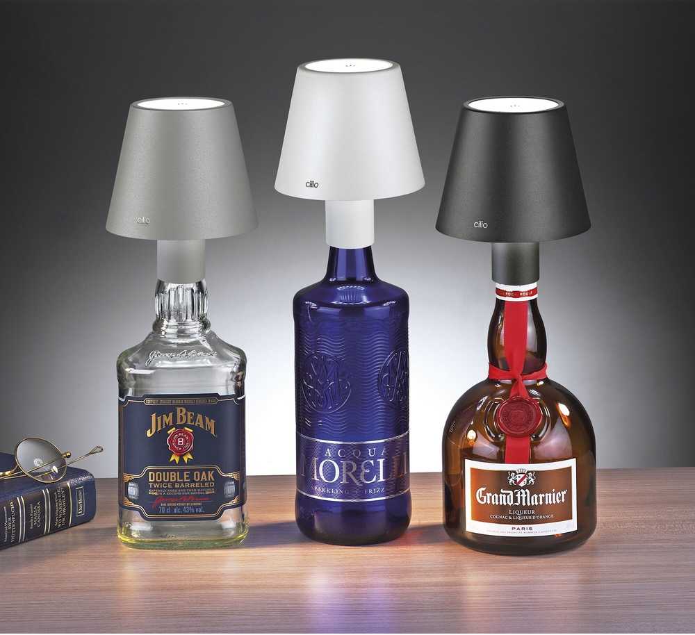 Cilio LED lampička na láhev Luce, bílá
