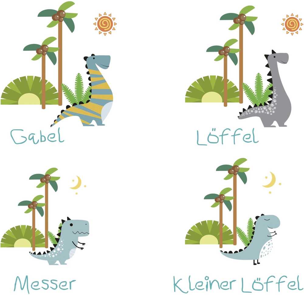 Cilio Dětská příborová sada Dino, 4 ks