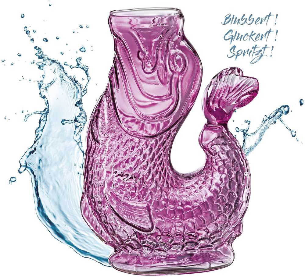 Cilio Skleněná karafa na vodu Nemo, fialová