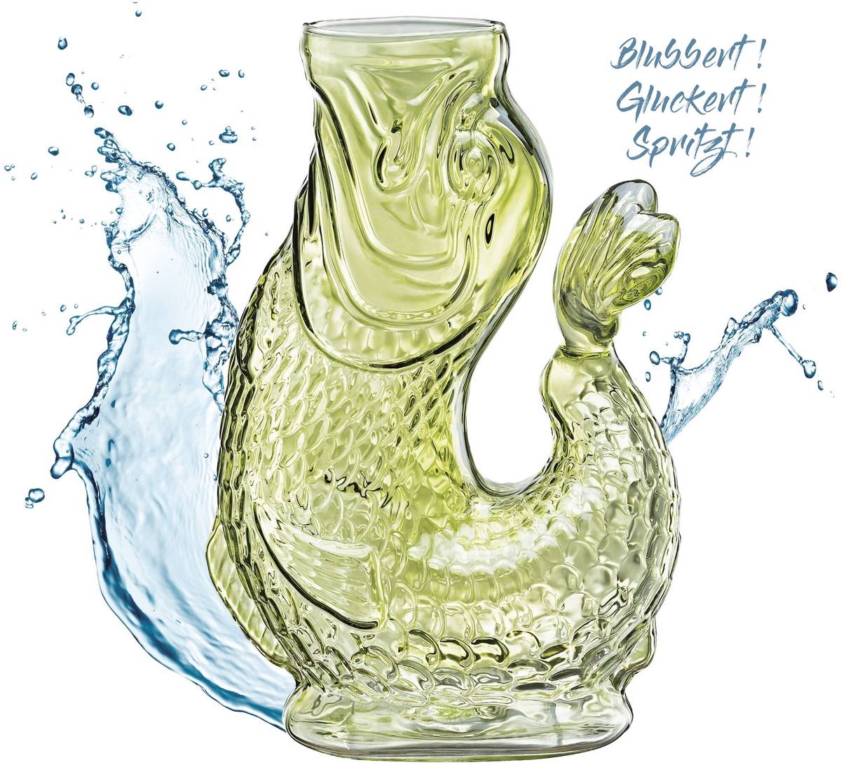 Cilio Skleněná karafa na vodu Nemo, zelená