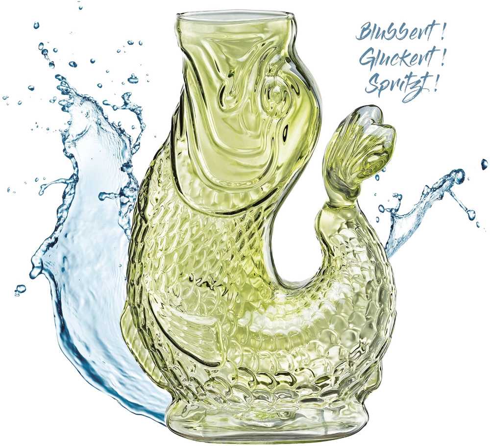 Cilio Skleněná karafa na vodu Nemo, zelená