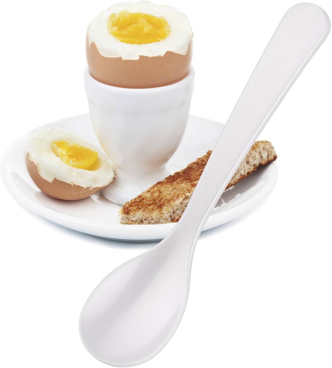 Cilio Lžička na vajíčko Colore, bílá