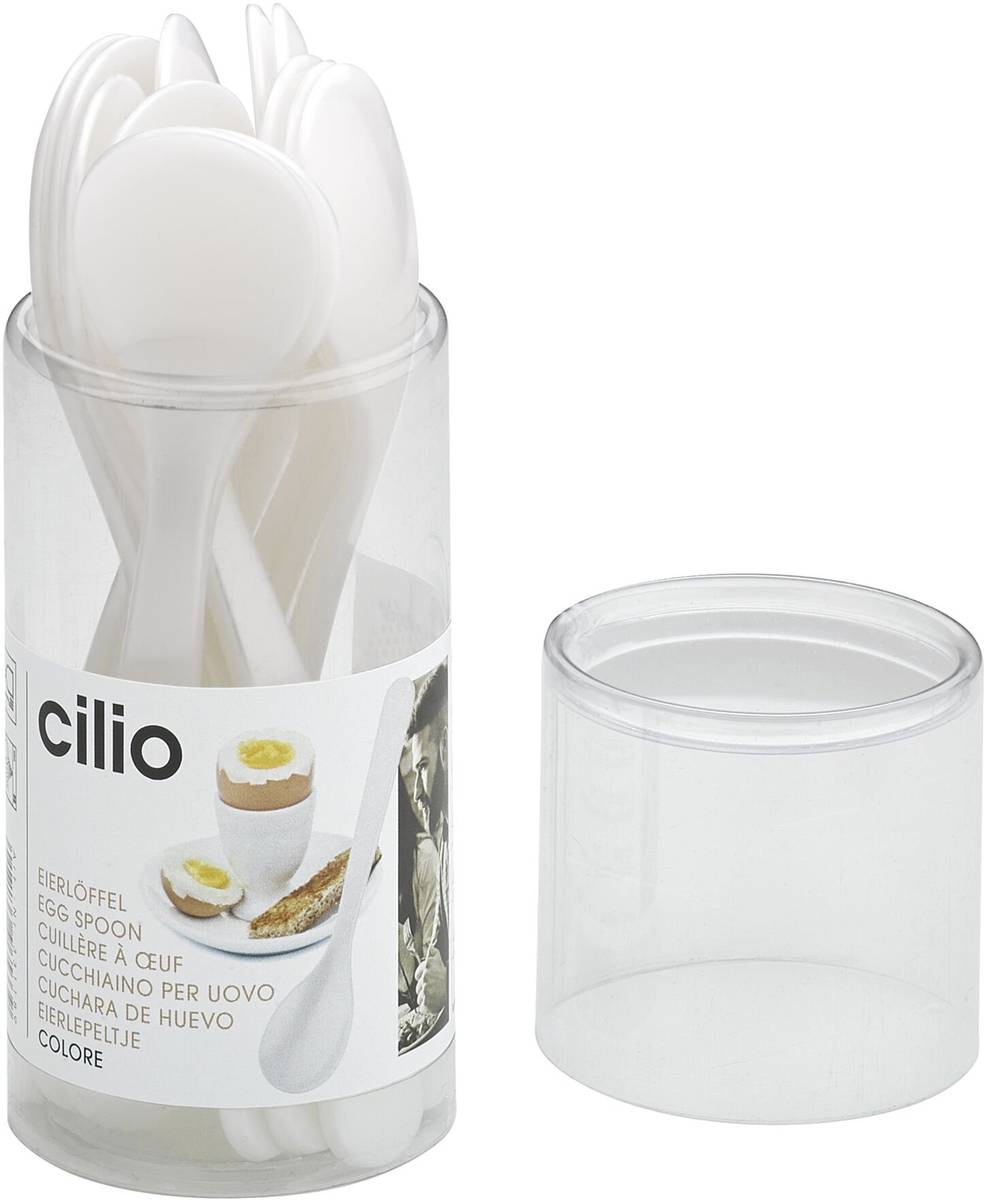 Cilio Lžička na vajíčko Colore, bílá