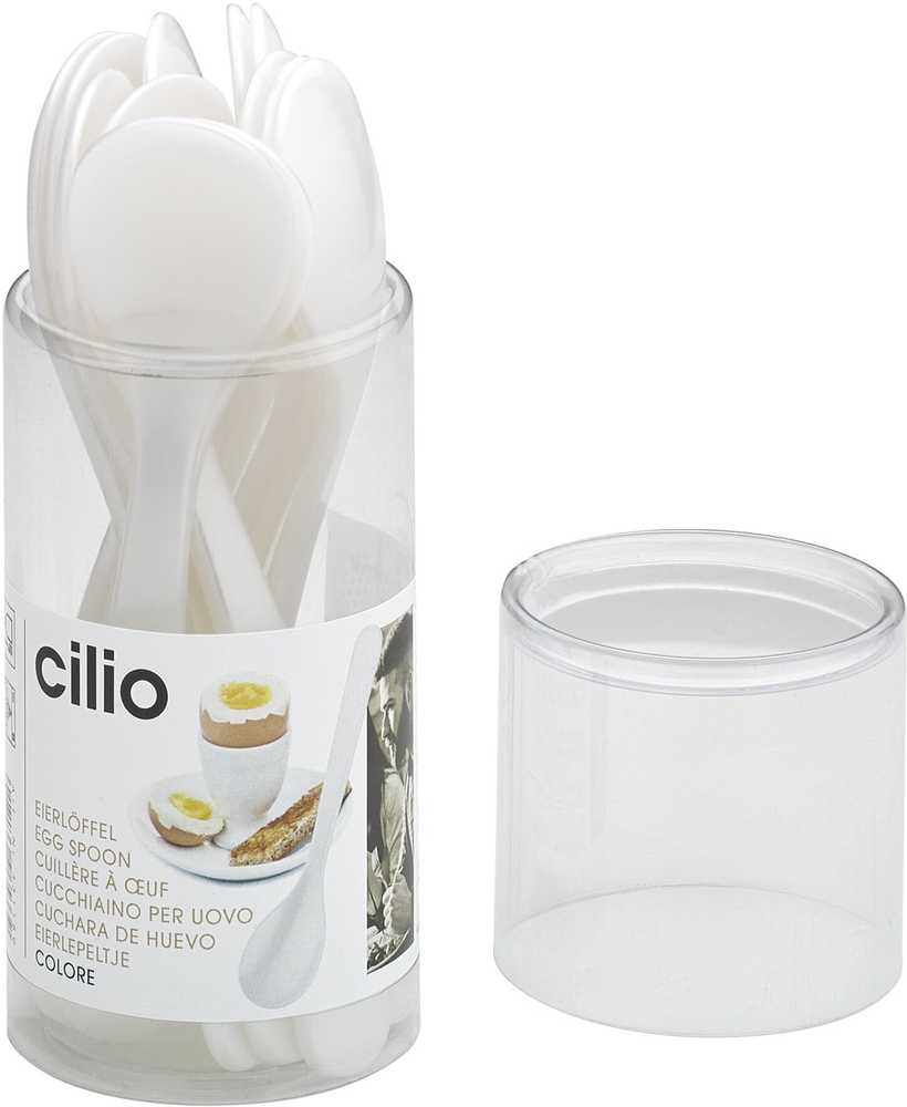 Cilio Lžička na vajíčko Colore, bílá