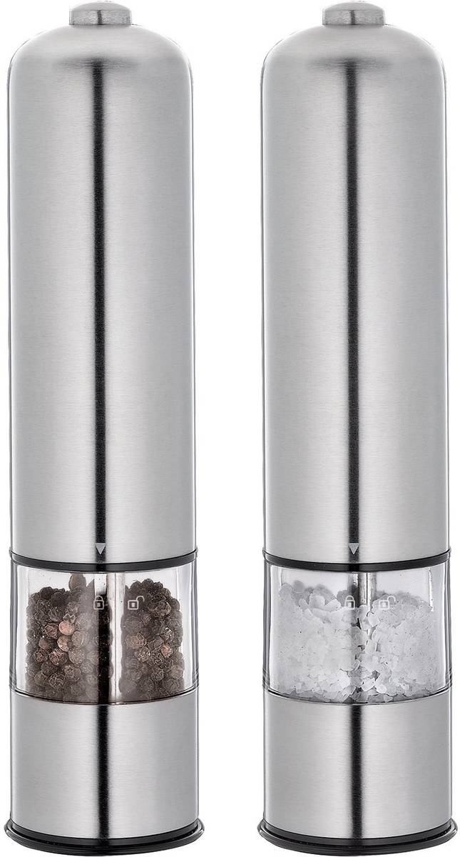 Cilio Sada elektrických mlýnků na sůl a pepř Bergamo, stříbrná
