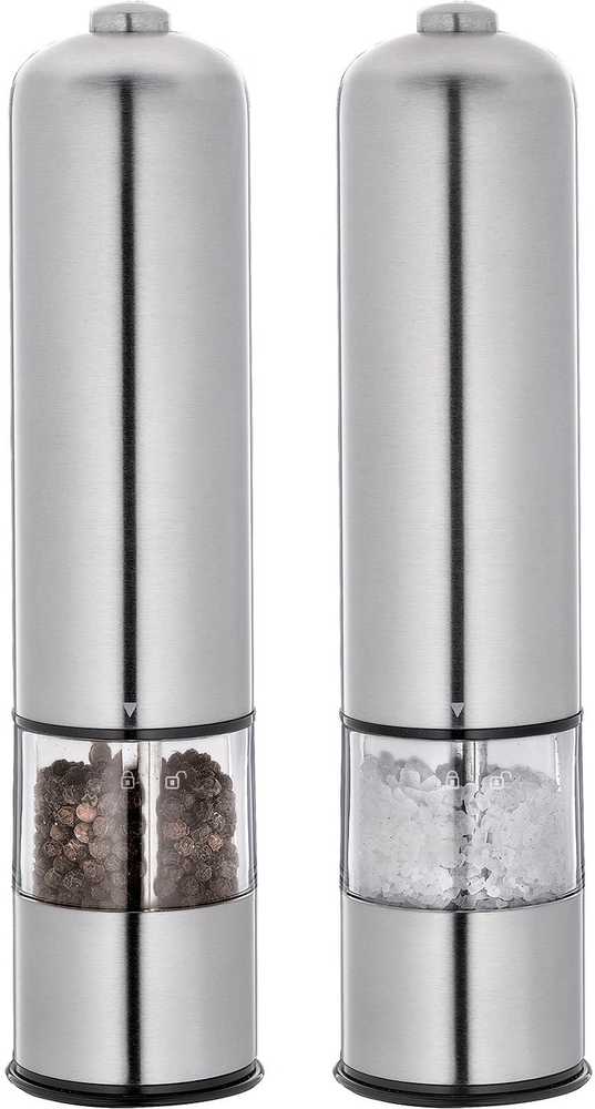 Cilio Sada elektrických mlýnků na sůl a pepř Bergamo, stříbrná