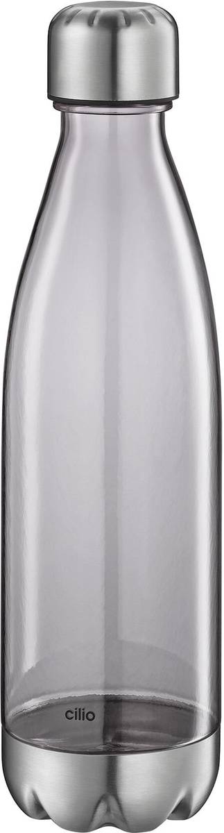 Cilio Elegante Láhev na vodu, 700 ml, průhledná šedá