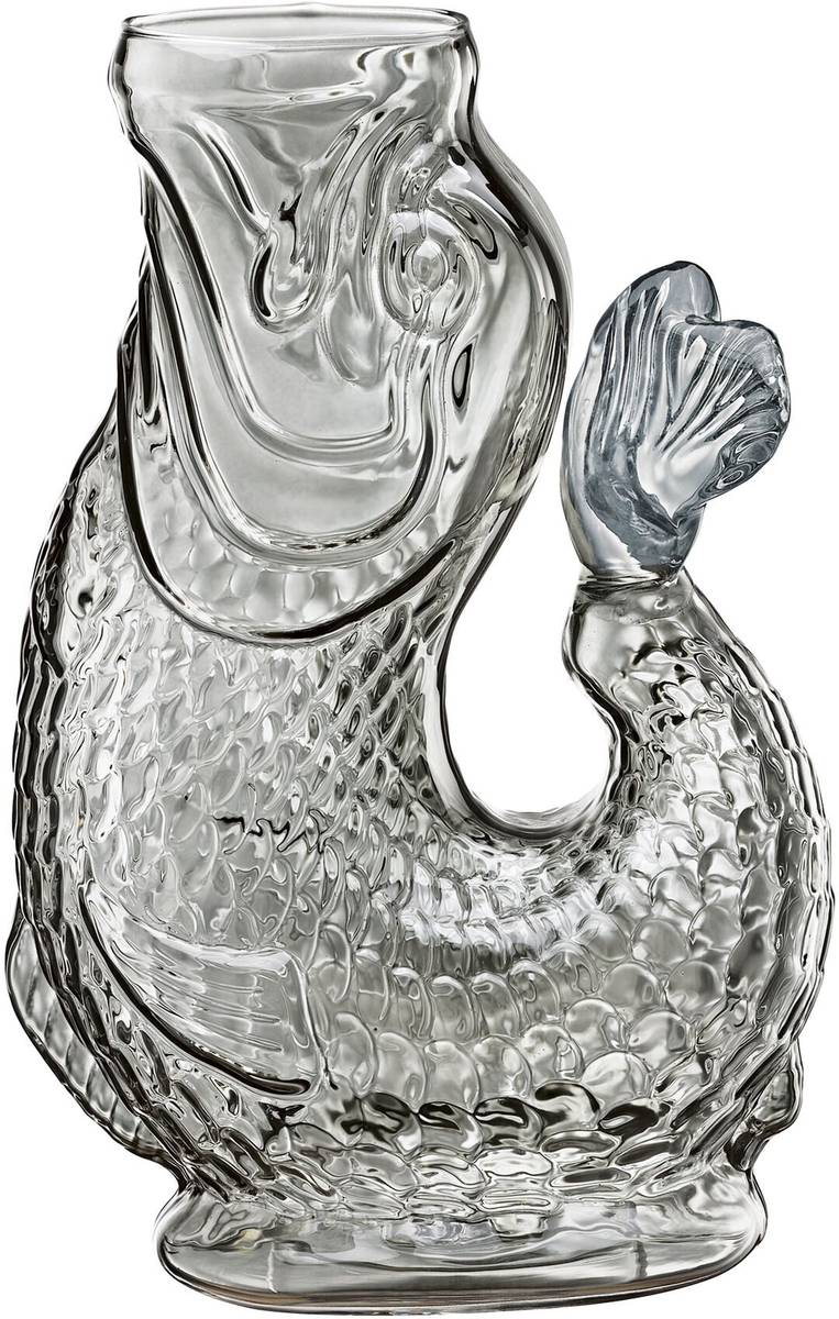 Cilio Skleněná karafa na vodu Nemo, šedá