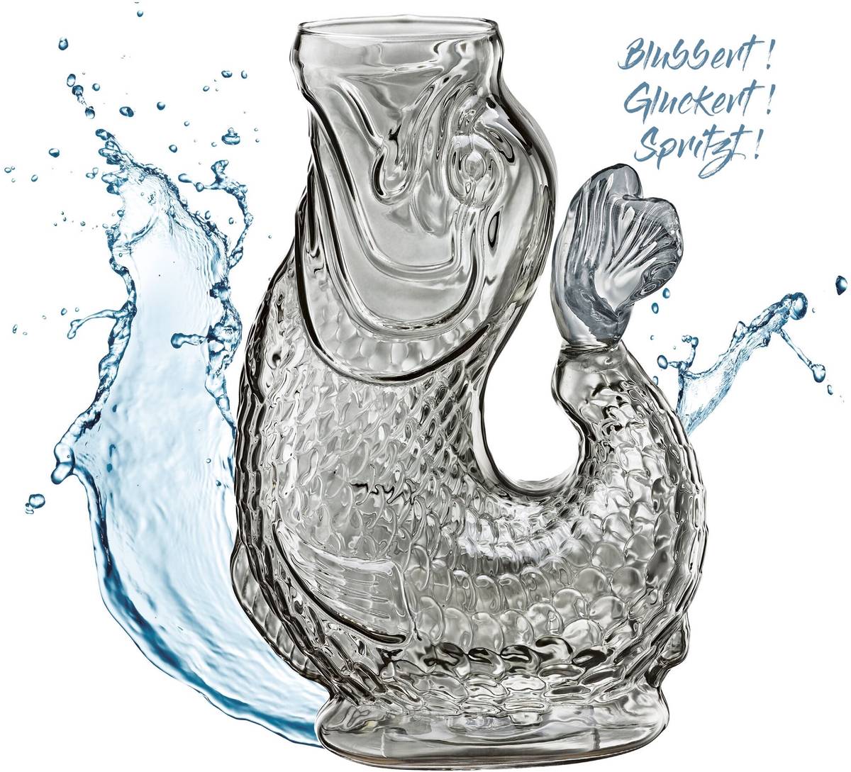 Cilio Skleněná karafa na vodu Nemo, šedá