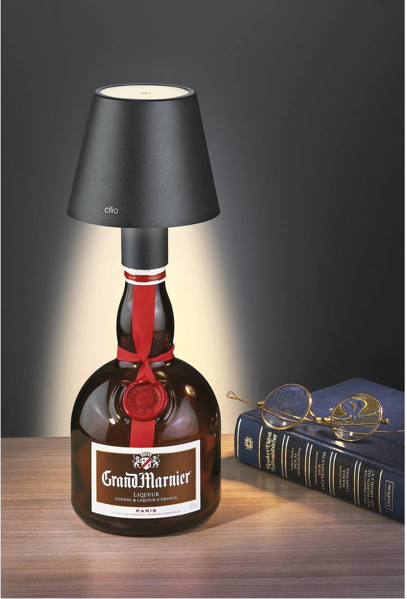 Cilio LED lampička na láhev Luce, černá